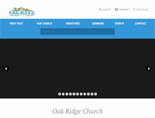 Tablet Screenshot of oakridgechurch.org